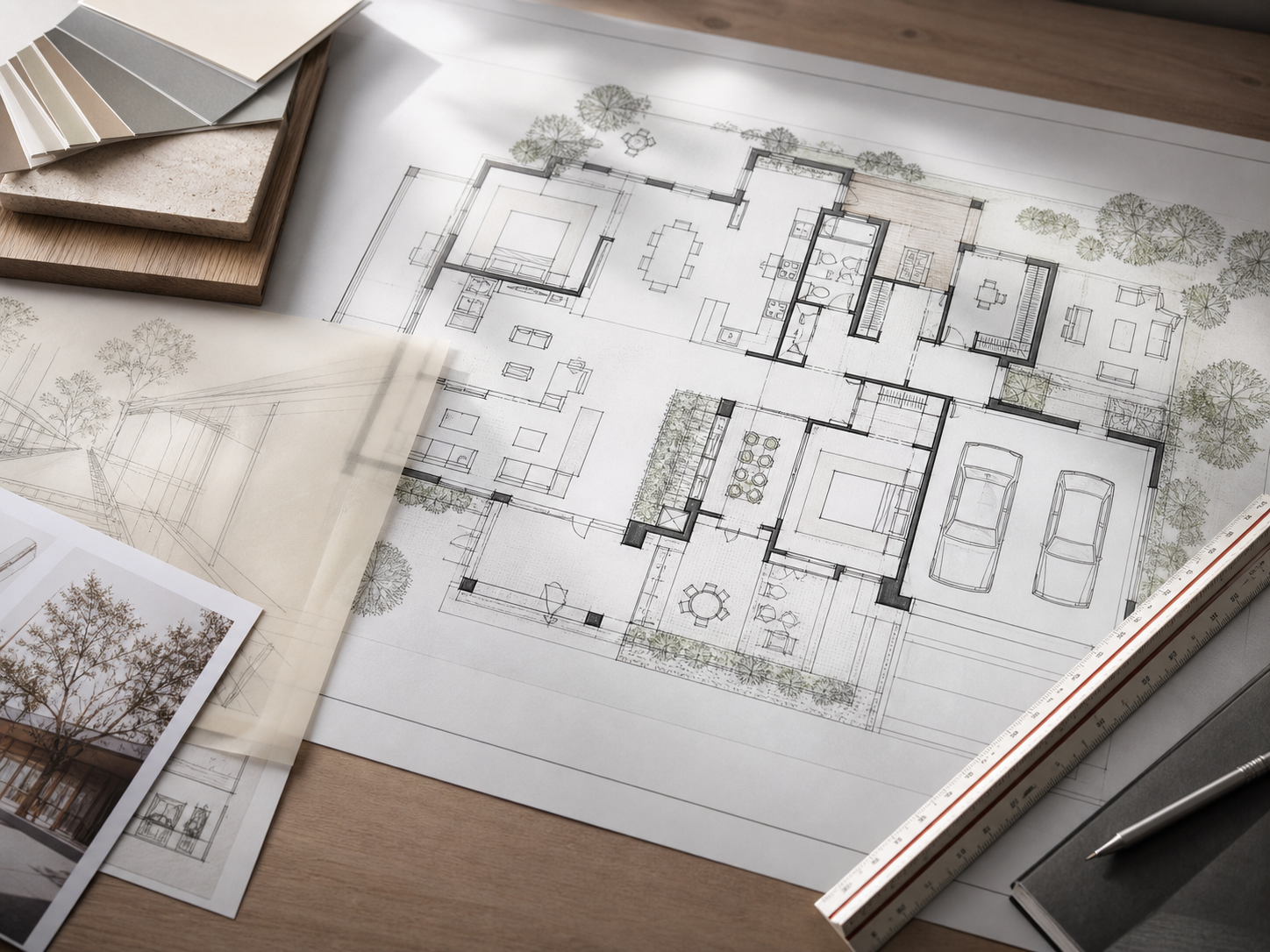 Detailed architectural floor planning