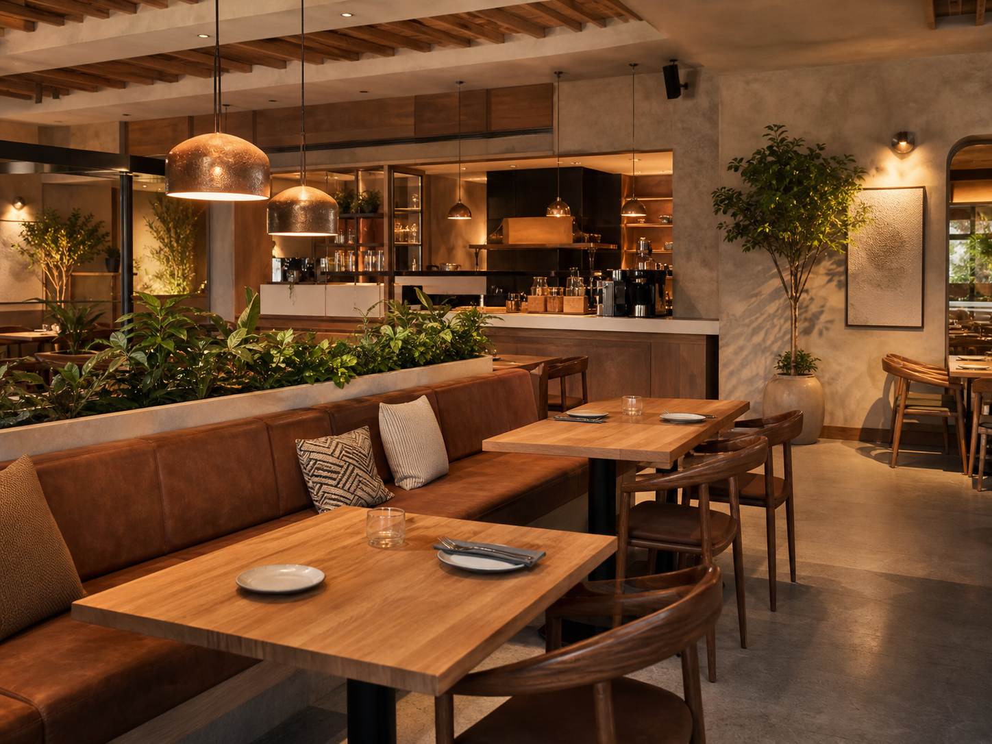 Inviting restaurant and cafe interior design