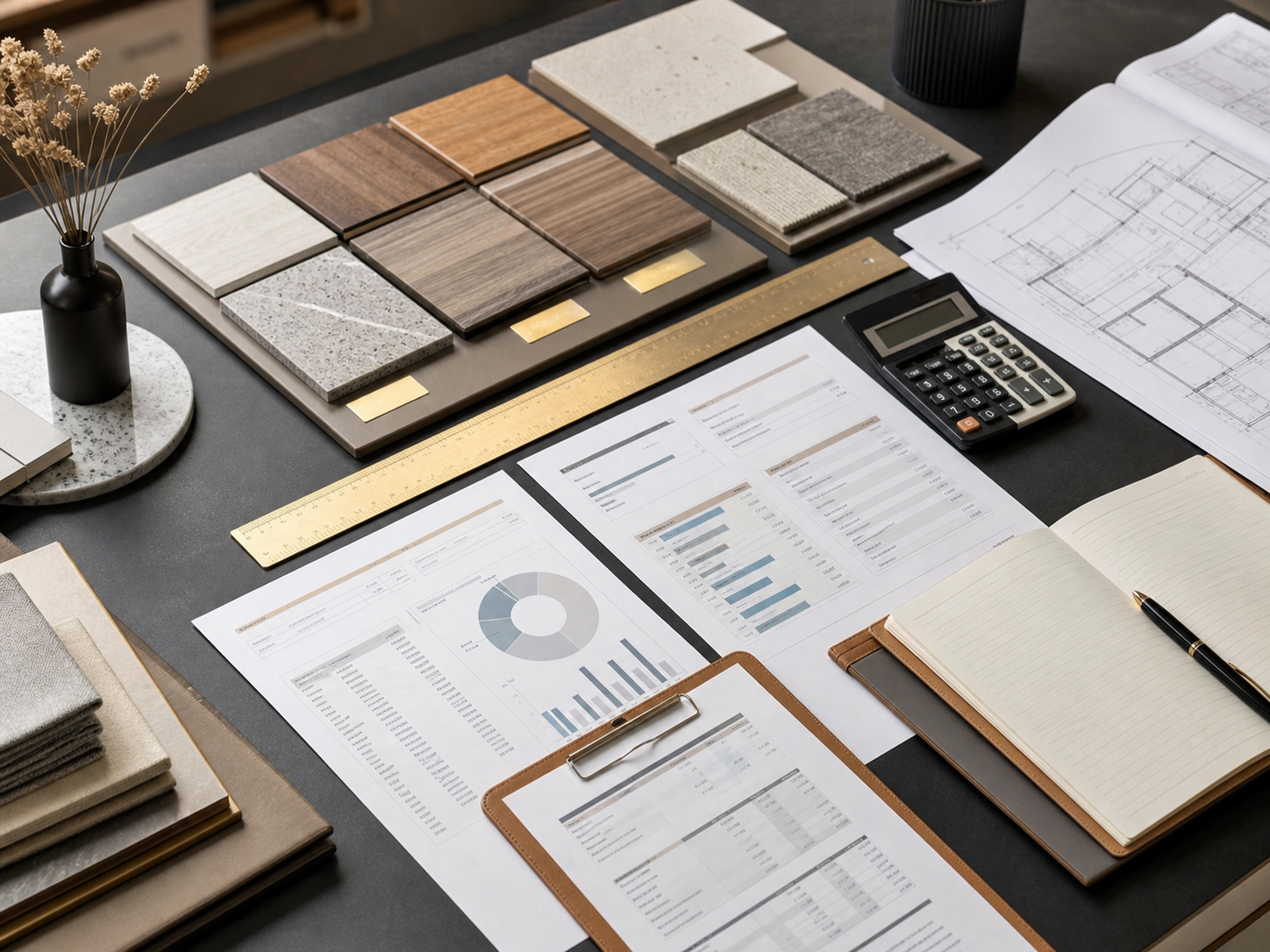 Structured interior design budget planning and estimation