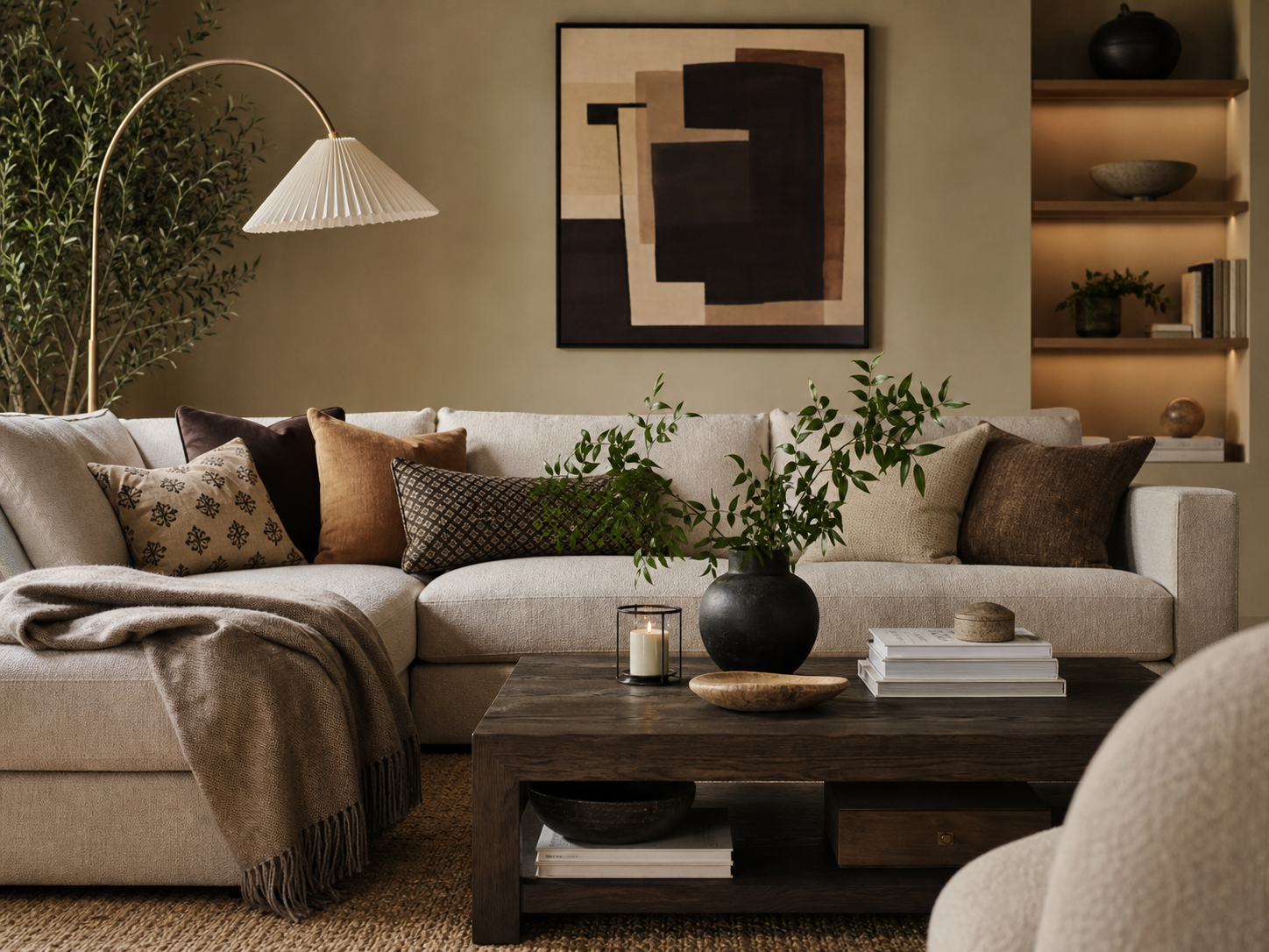 Professionally styled contemporary living room