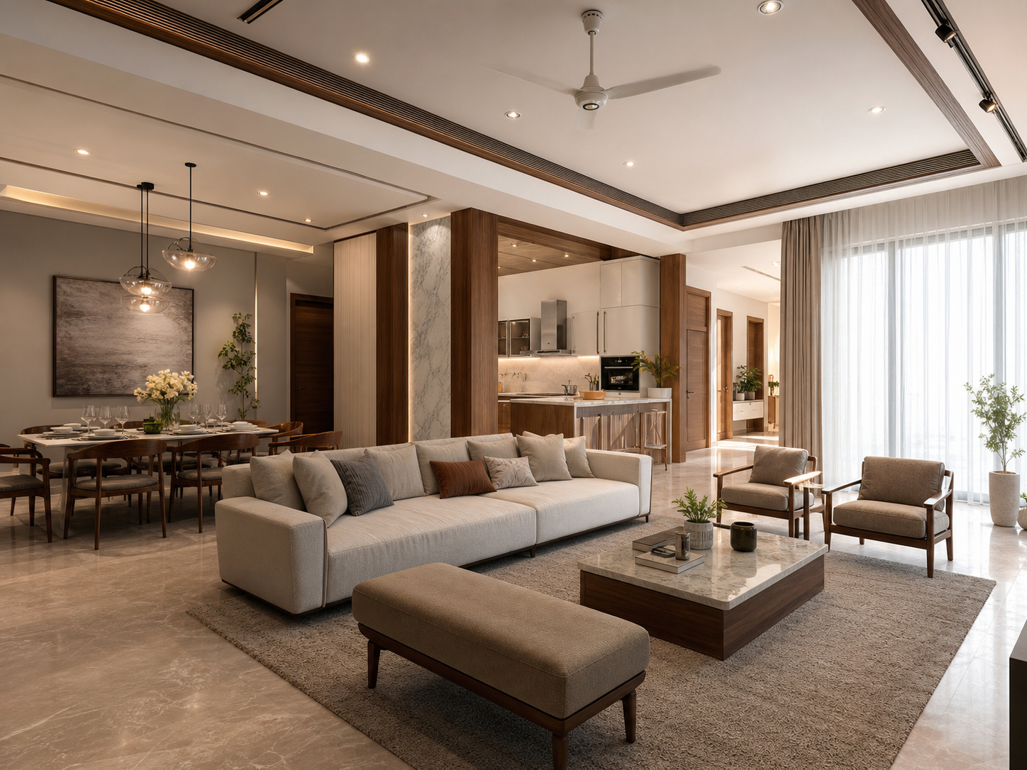 Cohesive complete home interior design